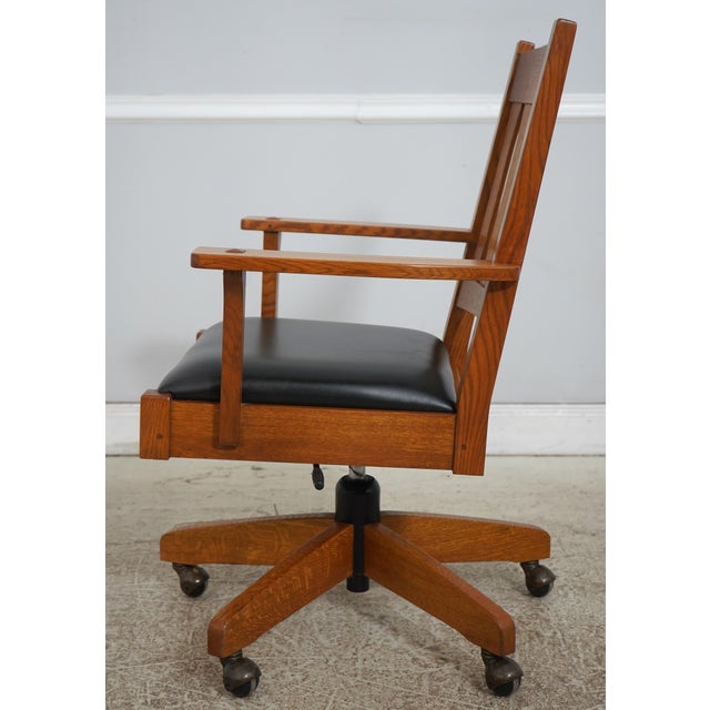 Arts & Crafts Stickley Arts & Crafts Mission Oak Office Chair For Sale - Image 3 of 18