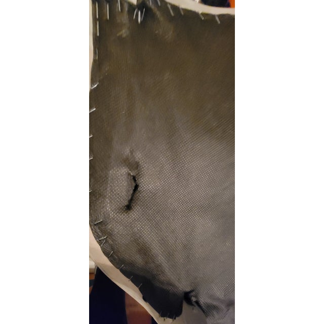 Vintage French Louis XV Style Black Floral Ornate Vanity Seat For Sale - Image 13 of 14