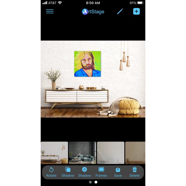 Contemporary Original Modern Pop Art Portrait Oil Painting For Sale - Image 9 of 12