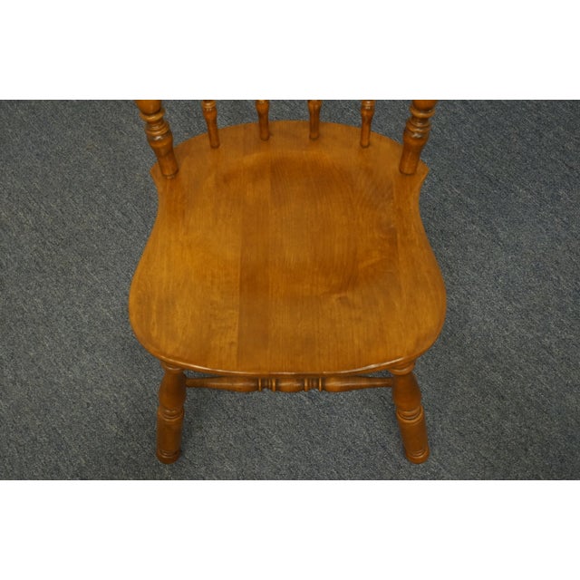 Set of 4 Ethan Allen Heirloom Nutmeg Maple Colonial Spindle Back Dining Side Chairs 10-6002 For Sale - Image 10 of 13