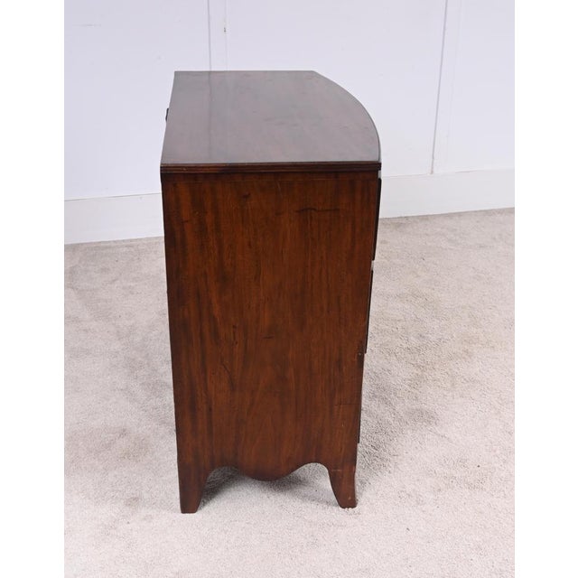 Georgian Mahogany Bow Front Chest of Drawers, 1820 For Sale - Image 9 of 13