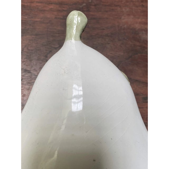 Cream Mid 20th Century G.B.C. Italy Ceramic Pear Shaped Serving Dish/Bowl For Sale - Image 8 of 11