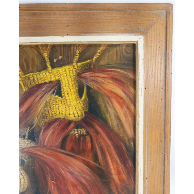 American Oil Painting of Mexican Masks by James For Sale - Image 4 of 11