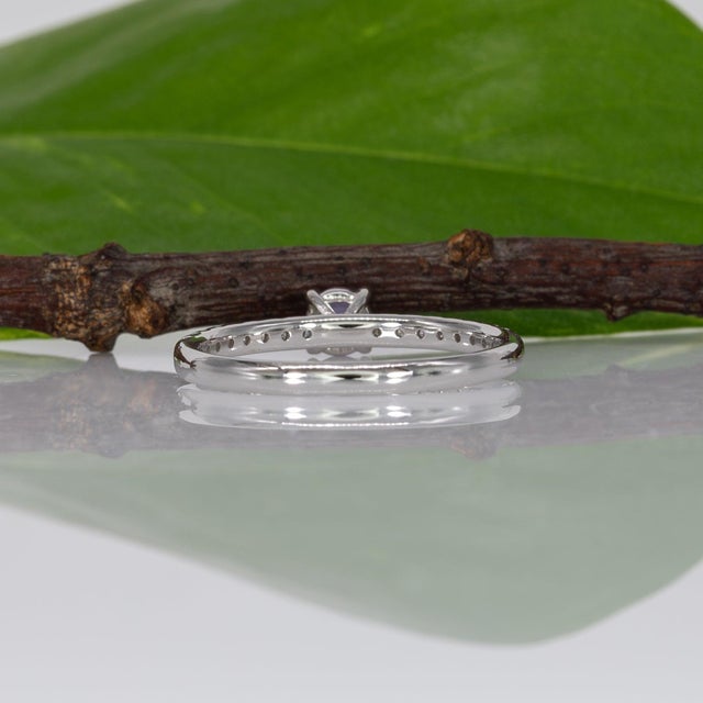 Purple Sapphire Ring With Earth-Mined Diamond Accents: Solid 14k Gold, Size 6.75 For Sale - Image 9 of 10