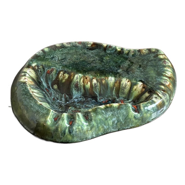 1969 Mid-Century Modern Glazed Ceramic Ashtray / Catchall For Sale