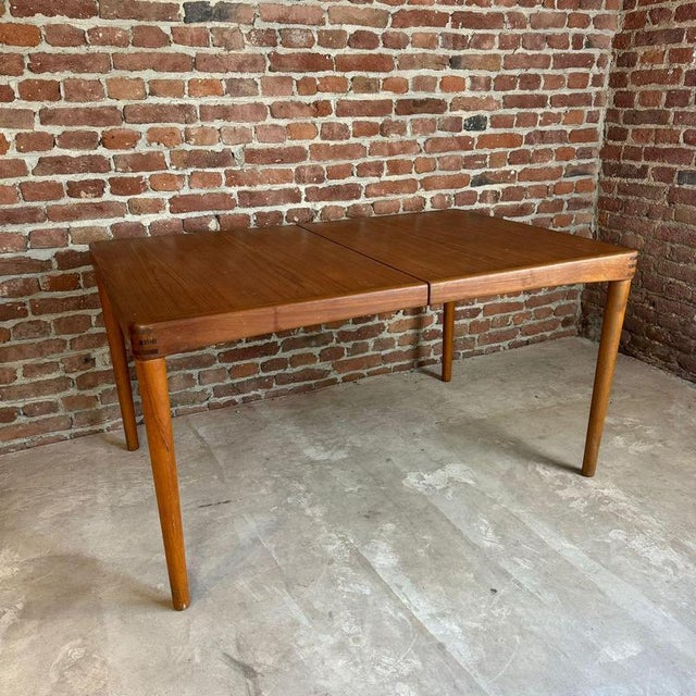 Extendable Teak Dining Table by H.W. Klein for Bramin, 1960 For Sale - Image 9 of 9