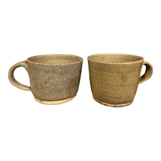 1970s Stamped Asian Ceramic Mugs- Set of 2 For Sale
