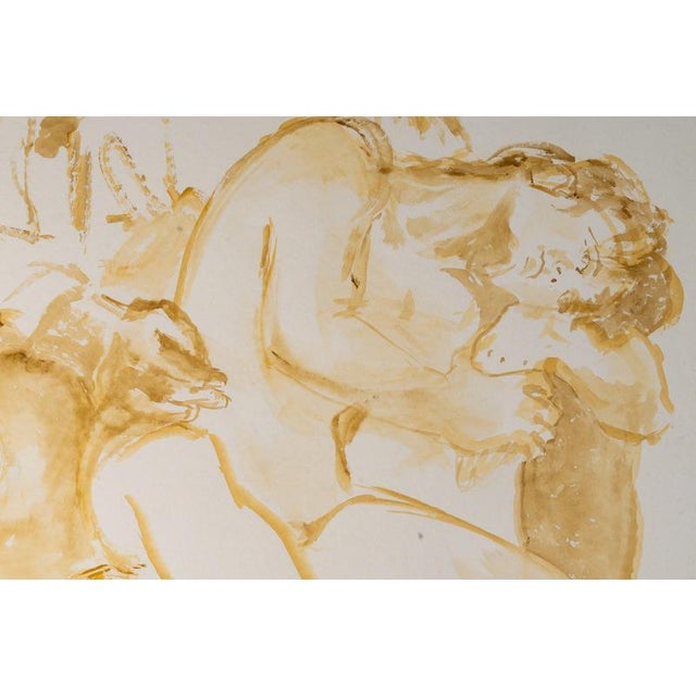 Unknown, Depicting a Couple, 20th Century, Watercolour on Paper For Sale - Image 3 of 7