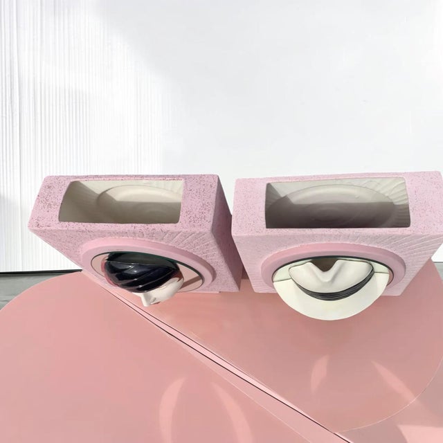 Vintage 1980s His and Hers Box Vases - a Pair For Sale - Image 4 of 13
