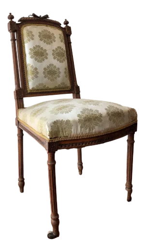 19th Century Walnut Louis XVI Style Chaise a La Reine