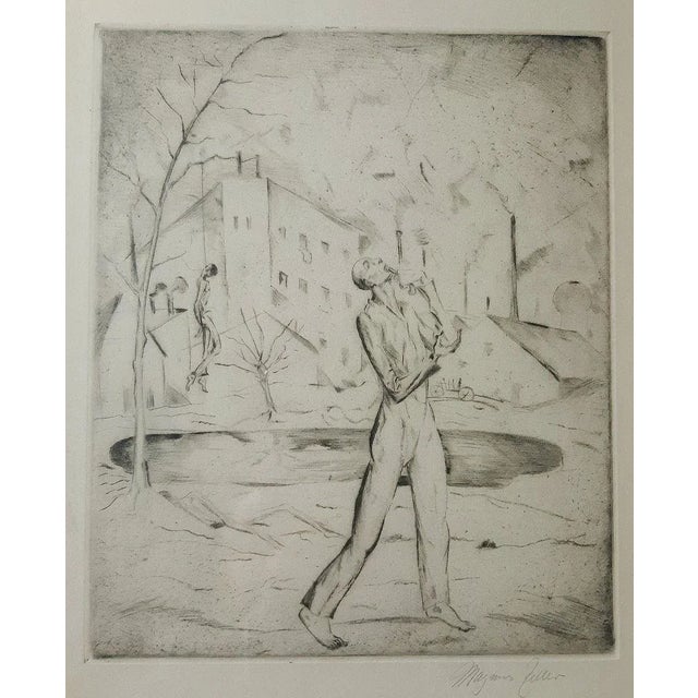Selbstmörder - Original Etching and Drypoint by Magnus Zeller - 1919 1919 For Sale - Image 4 of 4