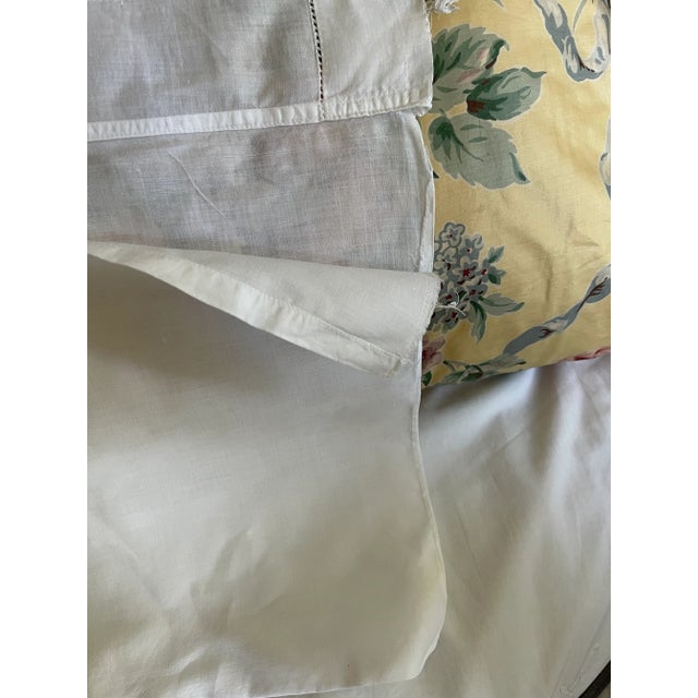 1930s Vintage Boudoir Embroidered Pillow Sham With Floral Design For Sale - Image 12 of 12