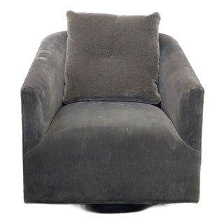 Fairfield Chair Co. Coco Grande Modern Gray Swivel Lounge Chair For Sale