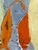 Christiane Corcelle "Bittersweet" Mixed Media on Board, Abstract Still Life With Orange Fish and Flowers, 2025 For Sale In Boston - Image 6 of 8