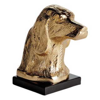 Distinguished Dog Bust Sculpture For Sale