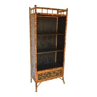 Bamboo Decoupaged Bookcase For Sale