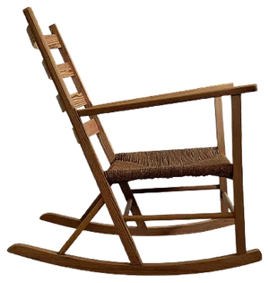 Vintage Norwegian Pine Rocking Chair, 1930s