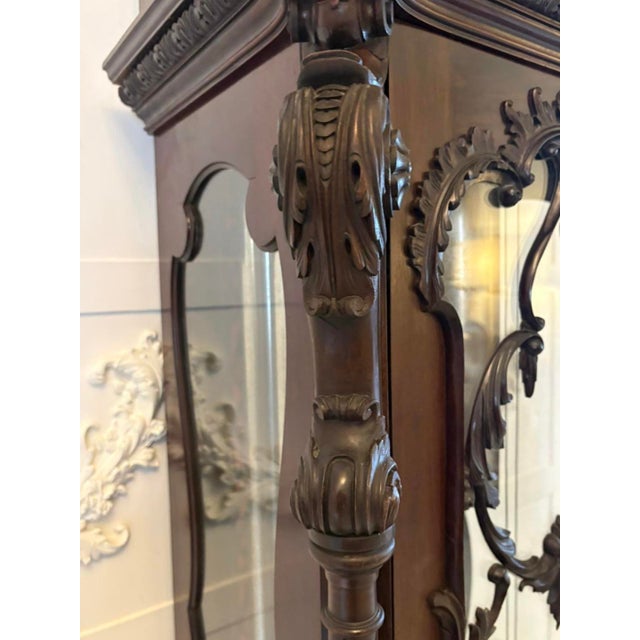 Antique Carved Mahogany 9-Tube Chiming Longcase Clock, 1880 For Sale - Image 10 of 18