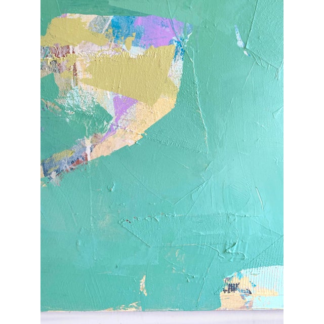 Textile "Aqua Windows" 2024 Original Painting by Jessalin Beutler For Sale - Image 7 of 10