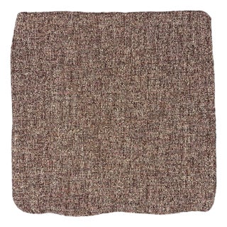 Handmade Designer Fabric Pillow Cover 22x22 Burgundy Brown Textured Weave New For Sale