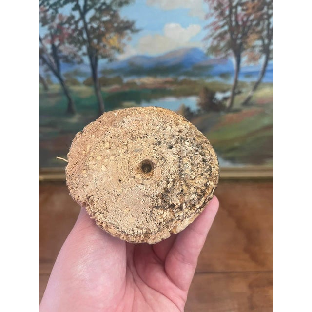 Printmaking Materials Vintage Hand Carved Wooden Mushroom For Sale - Image 7 of 7