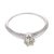 Modern Mid Century Diamond 14k White Gold Solitaire Engagement Ring, Size 6.5 For Sale - Image 3 of 5