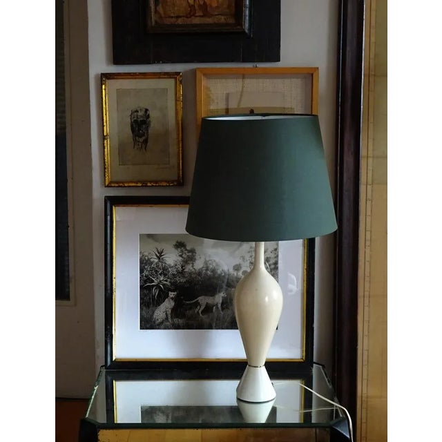 Cream Table Lamps, 1950s, Set of 2 For Sale - Image 8 of 16