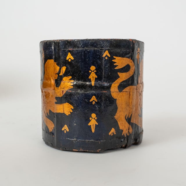 Set of 3 Antique Nepalese Painted Grain Measures For Sale - Image 11 of 15