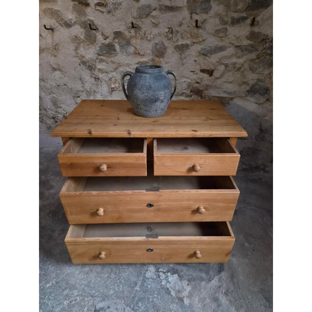 Antique Rustic Pine Chest of Drawers, 1890s For Sale - Image 9 of 18