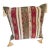 Late 20th Century Kilim Style Striped Chenille Pillow With Gold Tassels For Sale