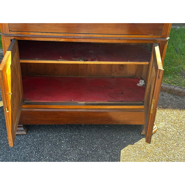 Antique Louis-Philippe Drop-Front Secretaire Desk in Walnut, 1800s For Sale - Image 15 of 18
