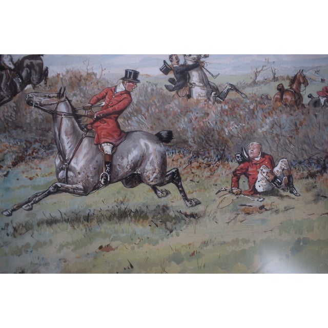 Late 19th Century Party on the Roan Fox Hunt Scene Watercolour by George Finch Mason For Sale - Image 5 of 6
