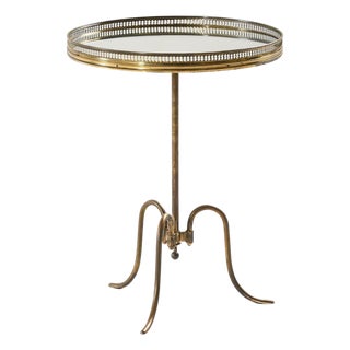 Side Table in Brass and Mirrored Glass from Lysberg Hansen & Therp, 1940s For Sale