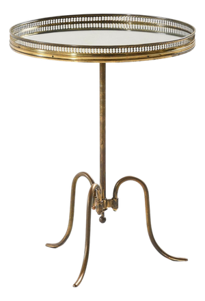 Side Table in Brass and Mirrored Glass from Lysberg Hansen & Therp, 1940s