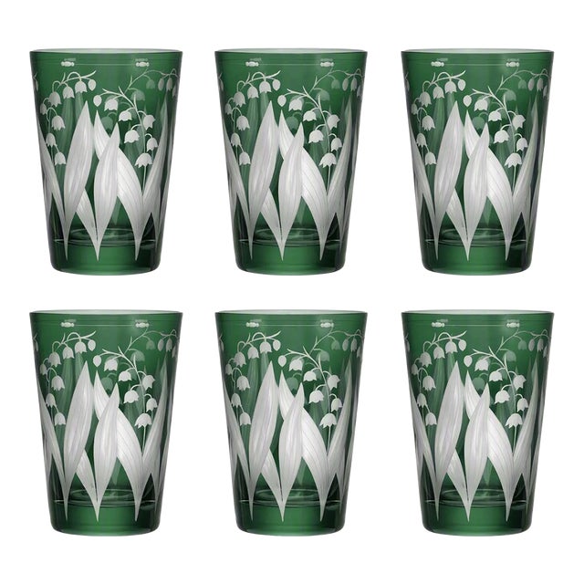 ARTEL Lily of the Valley Tumbler in Sage, Set of 6 For Sale
