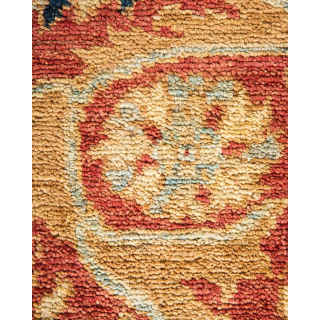 Contemporary Vintage Traditional Hand Knotted Wool Area Rug, Orange - 8'1" X 9'10" For Sale - Image 3 of 9