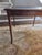 Vintage Drexel Faux Bamboo Chippendale Style Leather Top Game Table For Sale - Image 13 of 14