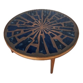 Enamel & Copper Coffee Table, 1960s For Sale