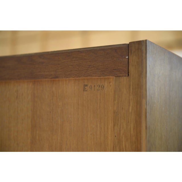 Beige Light Oak Wardrobe with Geometric Lattice Pattern, 1940s For Sale - Image 8 of 15