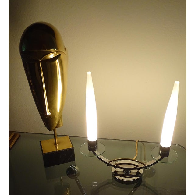 Art Deco French Glass Table Lamps, Set of 2 For Sale - Image 11 of 18