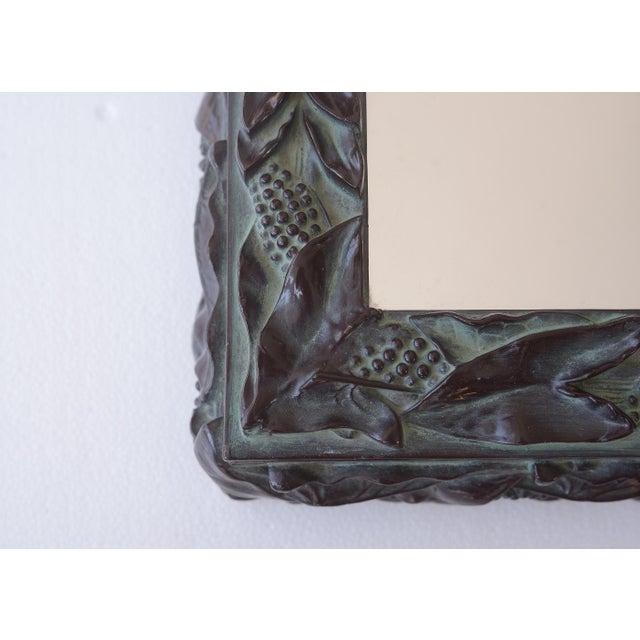 Vintage Mexican Art Nouveau Faux Wood Trinket Box With Mirror Lid For Sale In San Francisco - Image 6 of 8