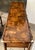Vintage Hekman Furniture console table with a burl wood top, faux bamboo look and brass hardware. The space from the...