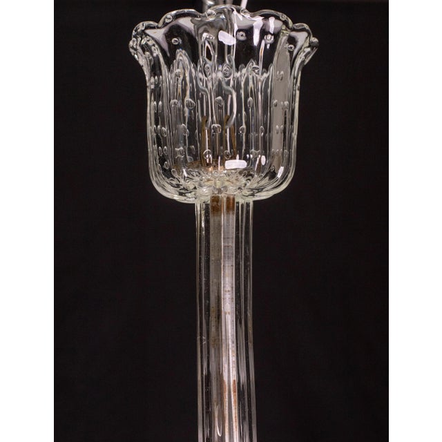Ercole Barovier Art Deco Chandelier, "Bullicante" Glass Murano, 1940s For Sale - Image 11 of 11