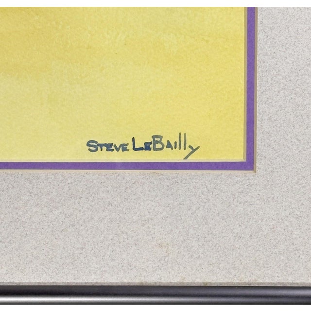 Realism 1980s Steve LeBailly Signed Original Watercolor "Woman on Beach" For Sale - Image 3 of 14