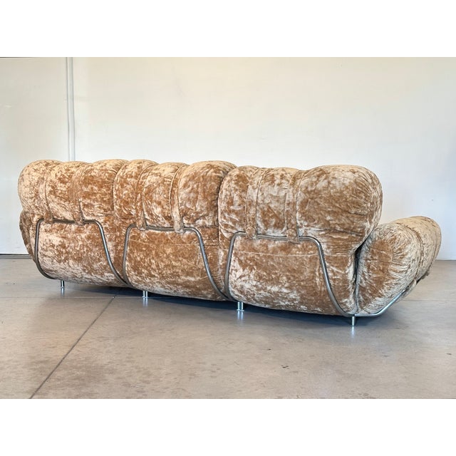 Metal Vintage Chromed Steel Sofa, 1970s For Sale - Image 7 of 16