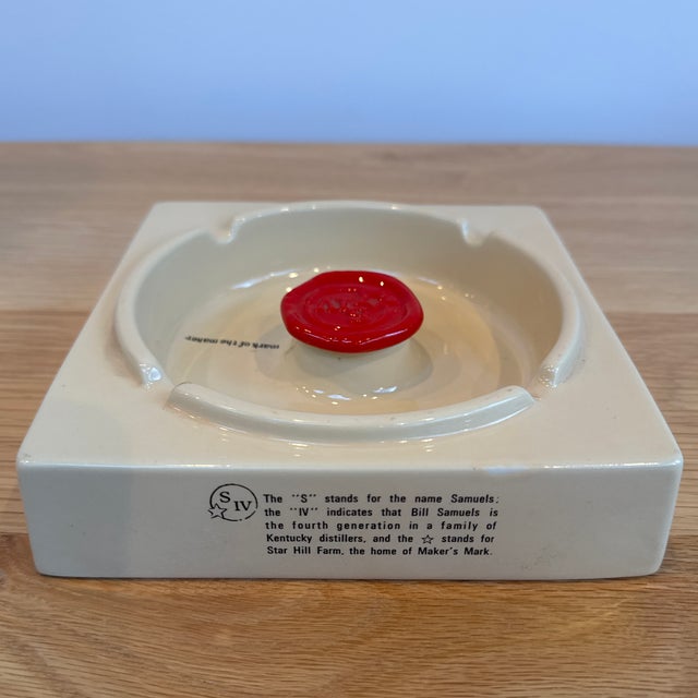 Vintage Maker’s Mark Bourbon Whiskey Ashtray For Sale In New York - Image 6 of 9