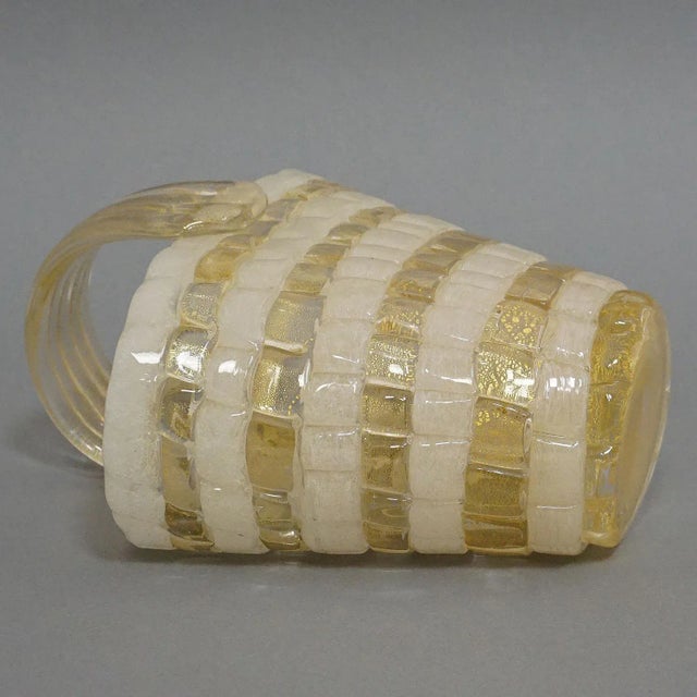 Ercole Barovier for Barovier & Toso Attr. Glass Basket Circa 1940ties For Sale - Image 6 of 10