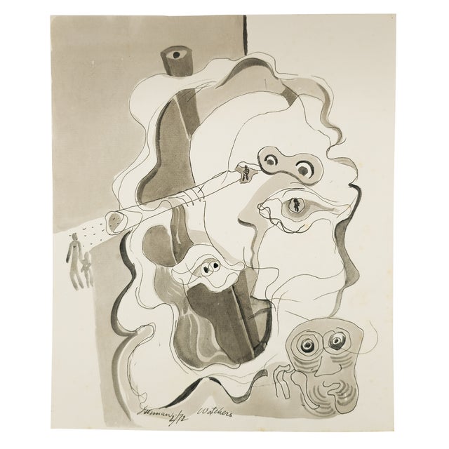 Watchers Robert Lohman, c. 1972 In Watchers, Robert Lohman develops the theme of surveillance through a dense assembly of...