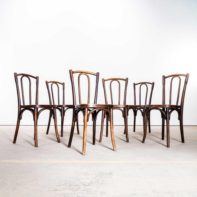 Classic Back Bentwood Dining Chairs, 1940s, Set of 6 For Sale - Image 11 of 11