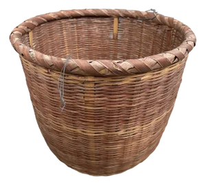 Japanese Traditional Okimono Kago Storage Basket in Bamboo, 1940s